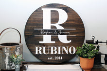 Load image into Gallery viewer, 24" Personalized Round Wooden Sign