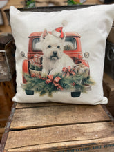 Load image into Gallery viewer, Christmas Dog Pillow Cover 18”x18”
