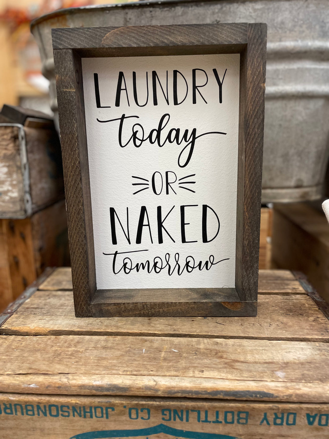 8x12 Laundry Or Naked Wooden Sign