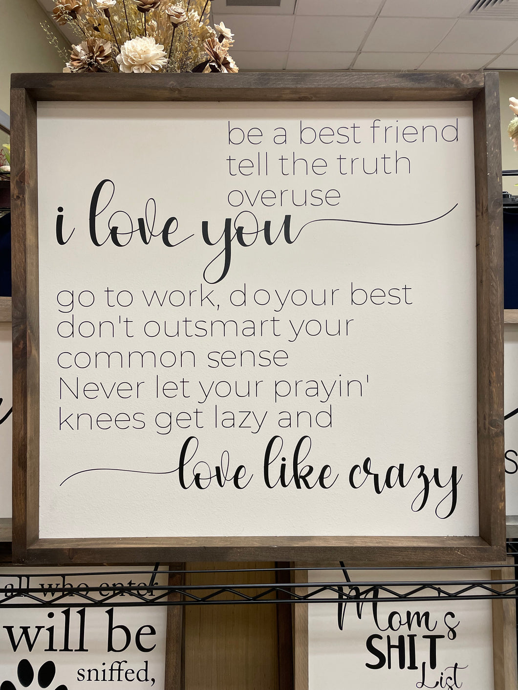 24x24 Love like Crazy Wooden Sign