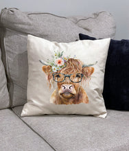 Load image into Gallery viewer, Cow Pillow Cover 18”x18”
