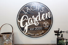Load image into Gallery viewer, 24&quot; Personalized Round Wooden Sign
